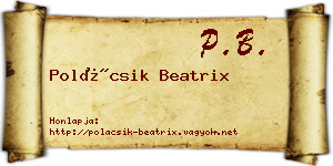 Polácsik Beatrix névjegykártya